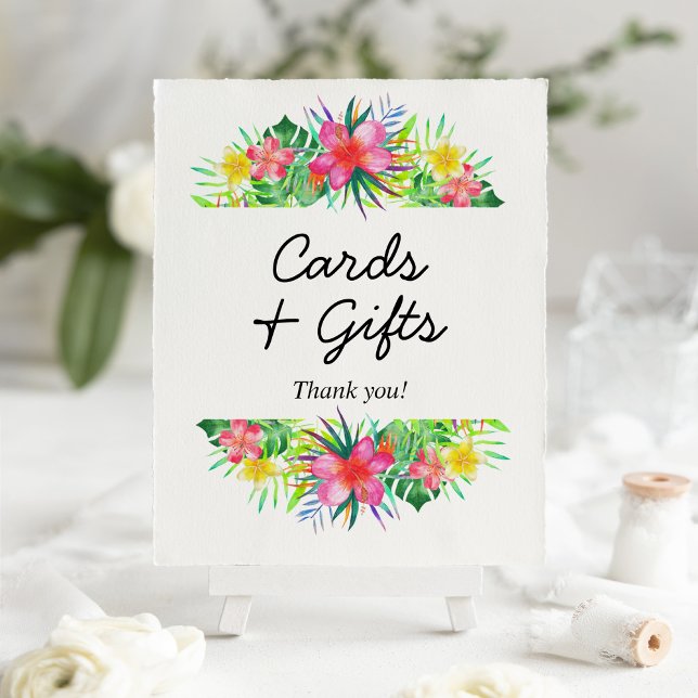 Floral Tropical Paradise Flamingo Cards and Gifts Poster (Skapare uppladdad)