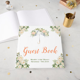 Floral Umbrella Bridal Shower Guest Book Gästböcker