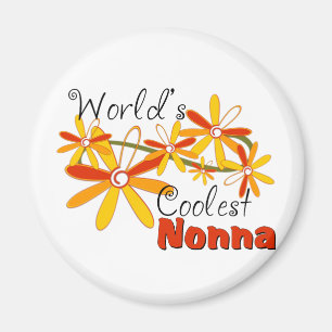 Floral Världens Coolaste Nonna Magnet