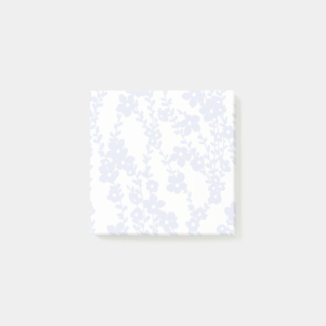 Floral Vines (White - Periwinkle) Post-it Block (Framsida)