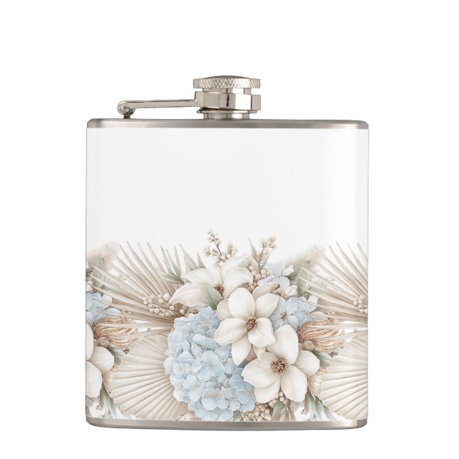 Floral vinylomsluten fask fickplunta (Framsidan)
