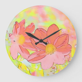 Floral Wall Clock Stor Klocka