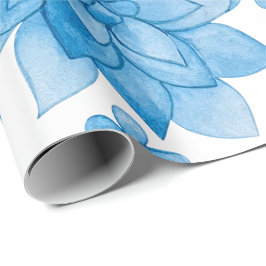 floral wallpaper with blue blossoms and leaves  presentpapper