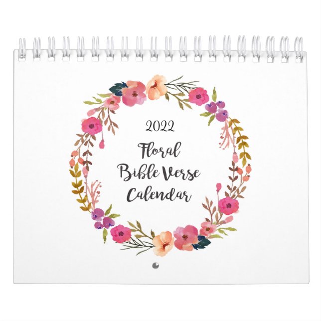 Floral Watercolor Bible Verse Calendar Kalender (Omslag)
