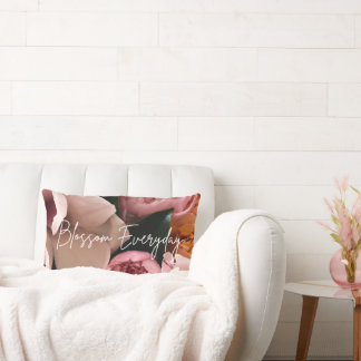 Floral Watercolor Botanical Pillow Lumbarkudde