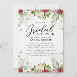 Floral Watercolor Bridal Shower Inbjudningar