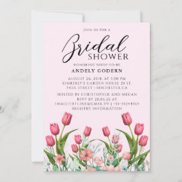 Floral Watercolor Bridal Shower Inbjudningar