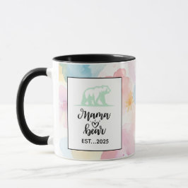 Floral Watercolor Mama Bear Mug Art Mugg