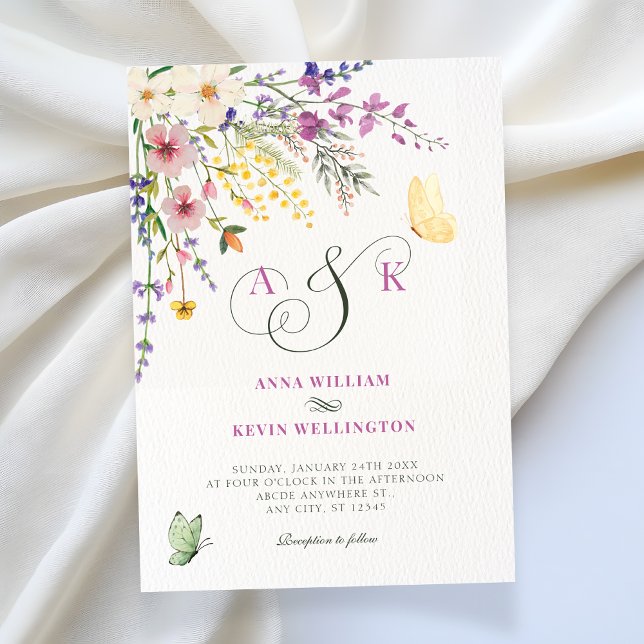 Floral wedding inbjudningar (Skapare uppladdad)