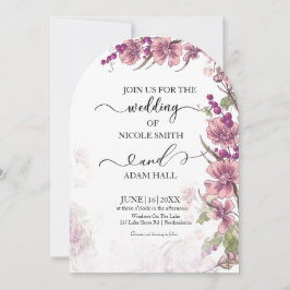 Floral Wedding Invitation Inbjudningar