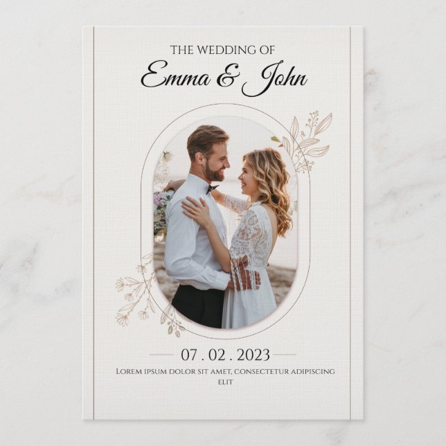 floral-wedding-invitation inbjudningar (Framsida)