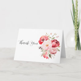 Floral Wedding Thank You Card Tack Kort