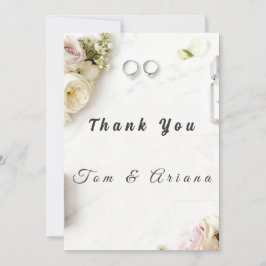 Floral Wedding Thank You Card Tack Kort