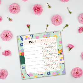 Floral Weekly Planner – Blossom Time Sticky Notes Post-it Block