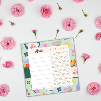 Floral Weekly Planner – Blossom Time Sticky Notes Post-it Block