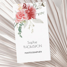 Floral winter flowers  visitkort