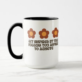 floral with inspirational quote mugg