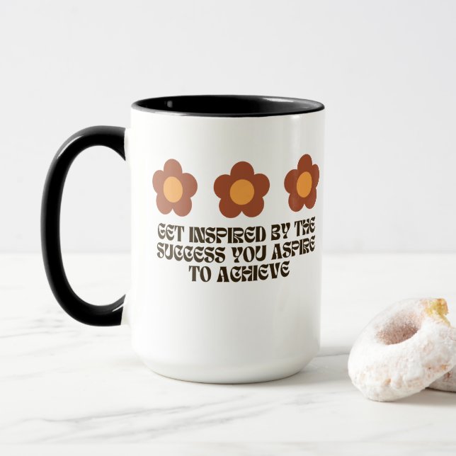 floral with inspirational quote mugg (Med munk)