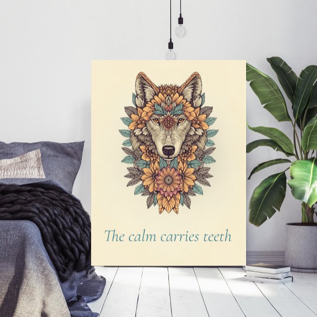 Floral Wolf Boho Quote Wall Art Poster (Skapare uppladdad)