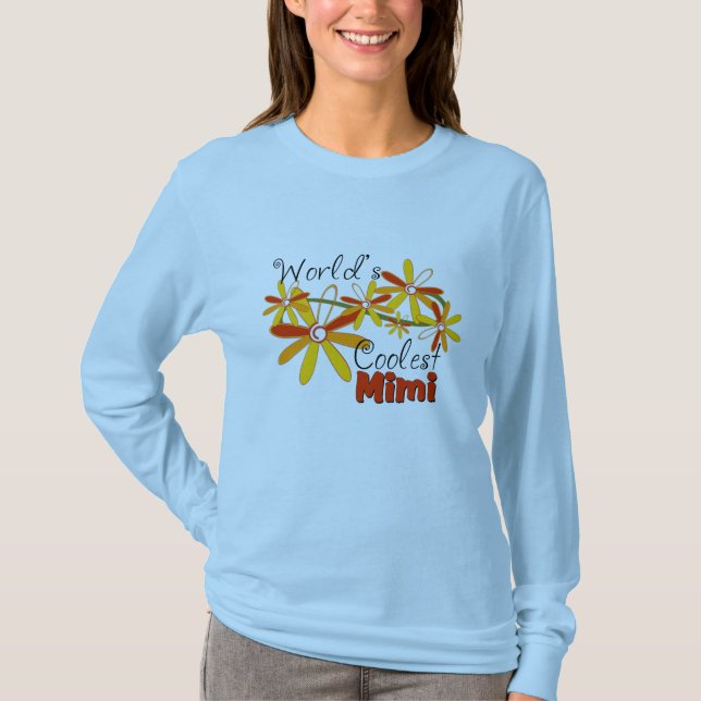 Floral Worlds Coolaste Mimi Tee Shirt (Framsida)