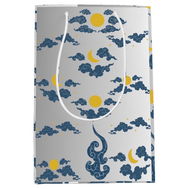 Floral Wrapping Paper Medium Gift Bag (Framsidan)