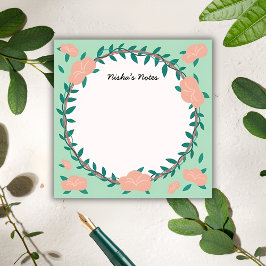 Floral Wreath – Botanical Greenhouse Sticky Notes Post-it Block