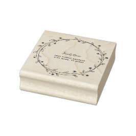 Floral Wreath Rubber Stamp Stämpel