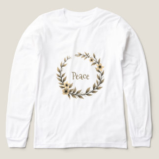 Floral Wreath Simple T Shirt