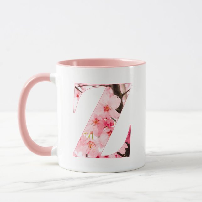 Floral Z Initial Mug | Personalized Name & Traits Mugg (Vänster)