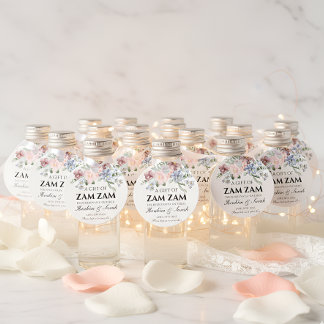 Floral zamzam water nikah muslim wedding favor gåvor etiketter