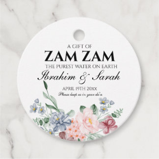 Floral zamzam water nikah muslim wedding gåvor etiketter