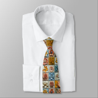 Florale 3D-Keramikfliesen 139/144 Krawatte Slips