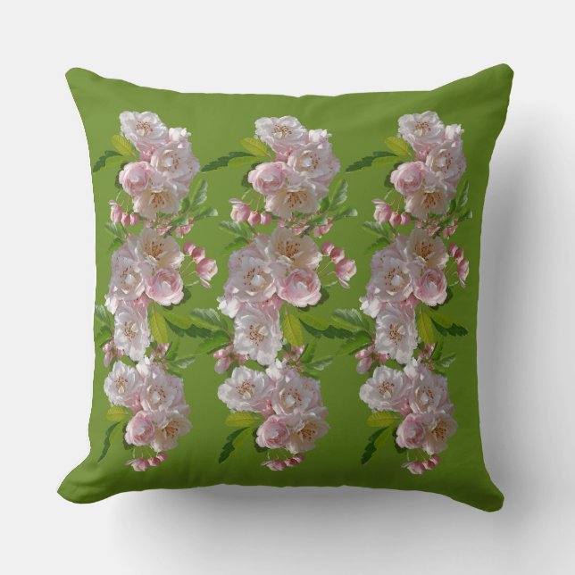FloralThrowPillow CozyDecor BloomInStyle Elegan Kudde (Framsida)