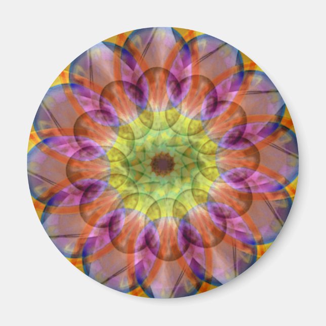 Floramoeba Star Mandala Magnet (Framsidan)