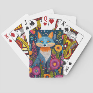 Floran Vibrant Fox Dot Art Amidst Lush Casinokort