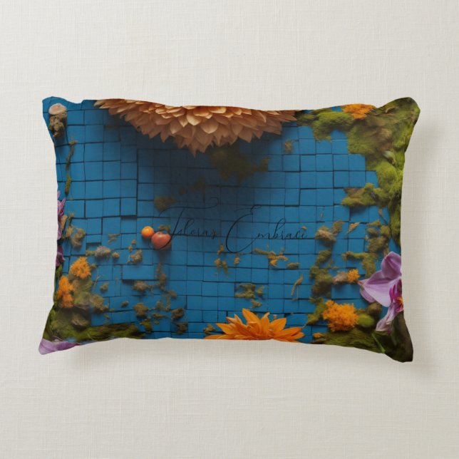 Floras kramande accentkudde prydnadskudde (Baksidan)