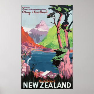 Flords Otago Southland South Island Newzealand, VI Poster