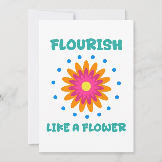 Florece como una flor inbjudningar (Framsida)