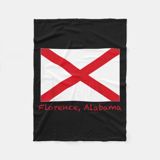 Florence Alabama Usa Statlig Flagga Souvenir Fleecefilt (Framsidan)