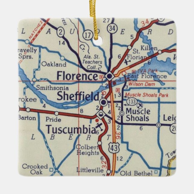 Florence and Muscle Shoals Alabama Ornament (Framsida)