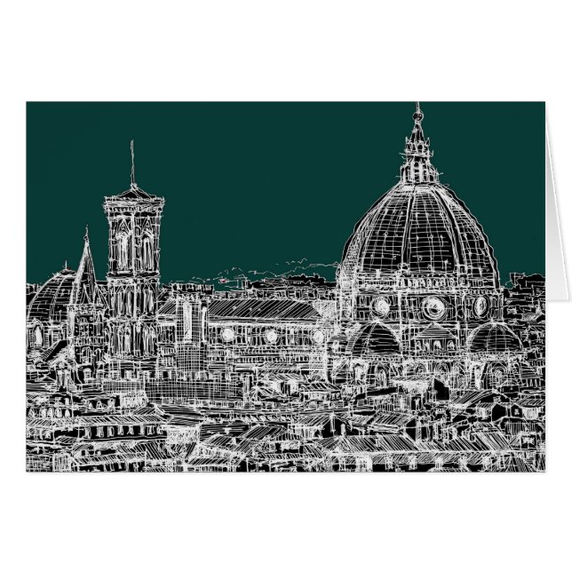 Florence arkitekturteckning OBS kort (Framsidan Horizontal)