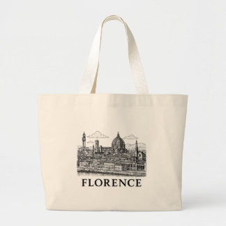 Florence Cityscape - Duomo Cathedral Line Art Jumbo Tygkasse
