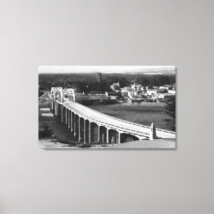 Florence den Oregon townen beskådar, och Siuslaw Canvastryck