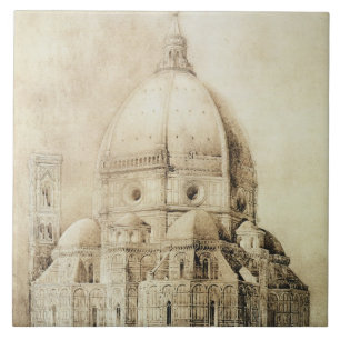 Florence domkyrka från öster, från 'fragment kakelplatta