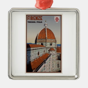 Florence - domkyrkan från sätta en klocka på to julgransprydnad metall