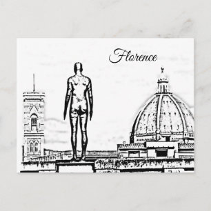 Florence Duomo svart & vit Gormley Postkort Vykort
