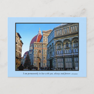 Florence Duomodomkyrka med kärlekcitationstecken Vykort