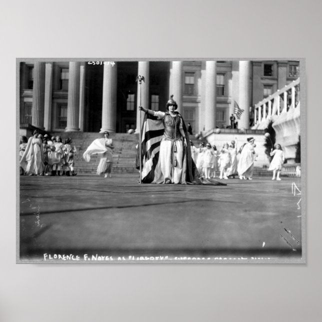 Florence F. Noyes as "Liberty" in röstrage skönhet Poster (Framsidan)