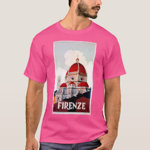 Florence Firenze 1920S Italienska Travel Ad Duomo T Shirt