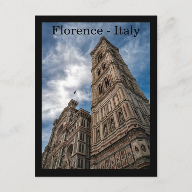 Florence, Firenze Italien, italienskt vykort (Framsida)